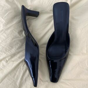Mango black mules size 41 row vibes